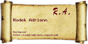 Rodek Adrienn névjegykártya